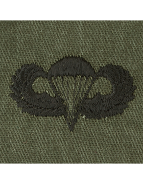 Army Badge: Parachute - Subdued Sew On        