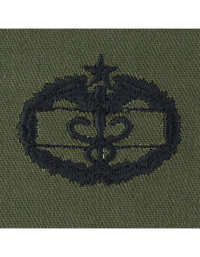 Army Badge: Combat Medical Second Award - Subdued Sew On     