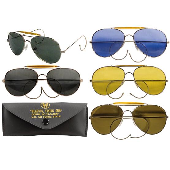 Air Force Style Sunglasses w/ Case - NS9526
