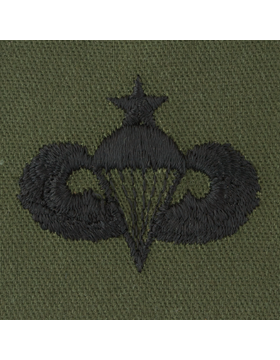 Army Badge: Senior Parachute - Subdued Sew On      