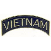 VIETNAM TAB WHITE / BLUE PIN 1"  