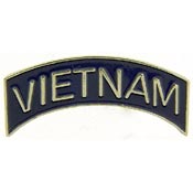 VIETNAM TAB WHITE / BLUE PIN 1"  