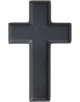 Army Officer Branch Of Service Collar Device: Chaplain - Black Metal 