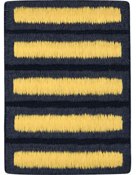 Army Service Uniform: Male Overseas Bar - Gold Embroidered on Blue