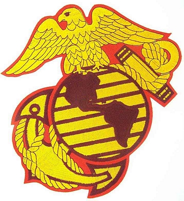 USMC Gold Globe and Anchor Patch  