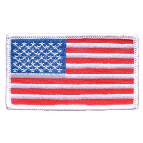 US FLAG WHITE LEFT ARM PATCH  