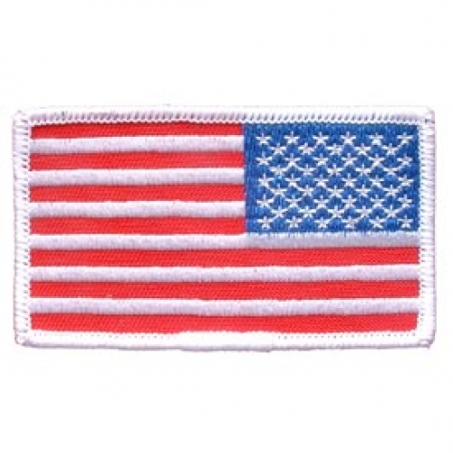 US FLAG WHITE RIGHT ARM PATCH  