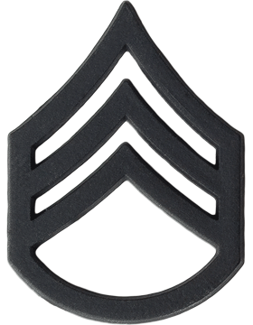 Army Chevron: Staff Sergeant  - Black Metal