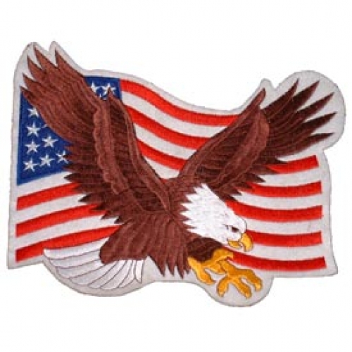 USA FLAG & EAGLE PATCH 9 1/4" WIDE  