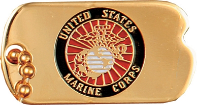 USMC DOG TAG PIN  
