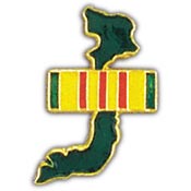 VIETNAM MAP RIBBON PIN 1"  