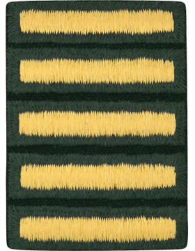 Class A Male Overseas Bars: Gold Embroidered on Green