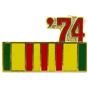 VIETNAM RIBBON 1974 PIN 1"  