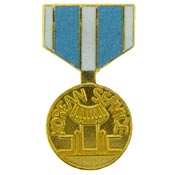 KOREAN SERVICE MEDAL - PIN 1-1/8"  
