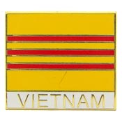VIETNAM FLAG WITH VIETNAM TAB PIN 1"  