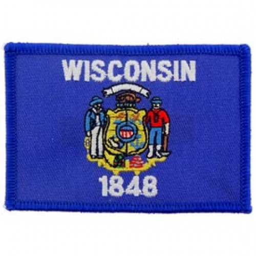 WISCONSIN FLAG PATCH  