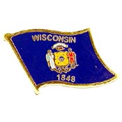 WISCONSIN FLAG PIN  