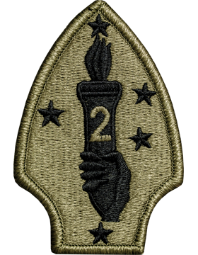 OCP Unit Patch: 2nd Marine Division - With Fastener