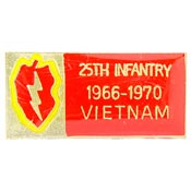 VIETNAM 25TH INFANTRY DIVISION 1966-1970 PIN 1-1/8"  