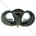 Army Badge: Combat Parachute Third Award - Silver Oxide