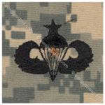 Army Badge: Senior Combat Parachute First Award - ACU Sew On (Pair) 