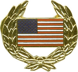 USA FLAG WREATH PIN  