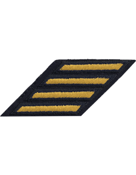 Army Service Uniform: Male Service Stripes - Gold Embroidered on Blue
