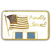 KOREA-PROUDLY SERVED PIN 1"  