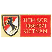 VIETNAM 11TH CAVALRY 1966-1971 PIN 1-1/8"  