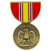 NATIONAL DEFENSE MEDAL-PIN 1-1/8"  