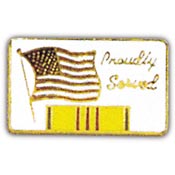 VIETNAM PROUDLY SERVED PIN 1"  