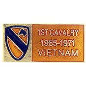 VIETNAM 1ST CAVALRY 1965-1971 PIN 1-1/8"  