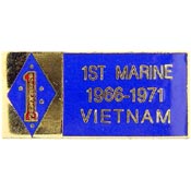 VIETNAM 1ST MARINES 1966-1971 PIN 1-1/8"  