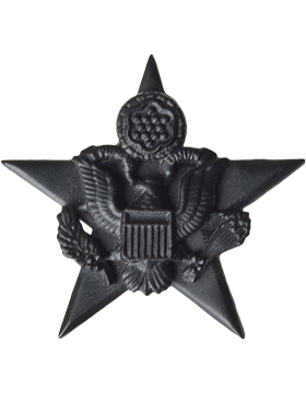 Army Officer Branch Of Service Collar Device: General Staff - Black Metal    