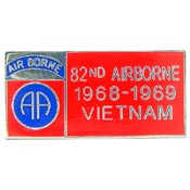 VIETNAM 82ND AIRBORNE 1968-1969 PIN 1-1/8"  