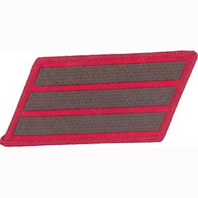 Female -  Service Stripes - 3 Strips - Green/Red  