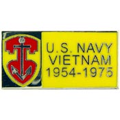VIETNAM US NAVY 1954-1975 PIN 1-1/8"  