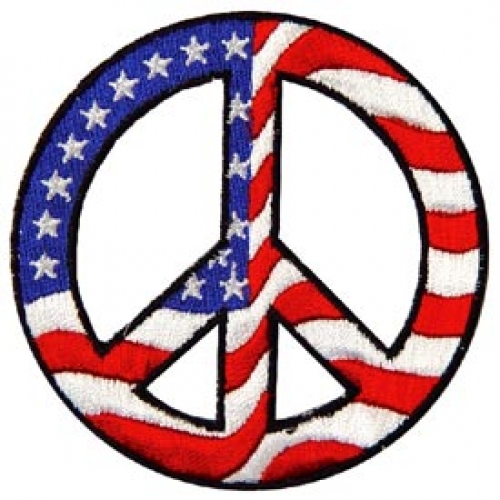 USA PEACE SIGN PATCH  