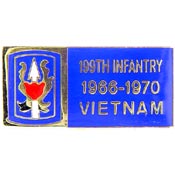 VIETNAM 199TH INFANTRY BGE 1966-1970 PIN 1-1/8"  