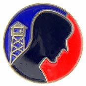 POW/MIA TOWER ROUND PIN 1"  
