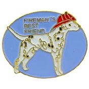 FIRE DOG PIN 1"  