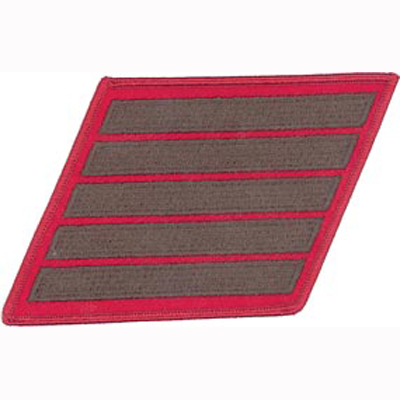 Service Stripes - 5 Strips - Green/Red  