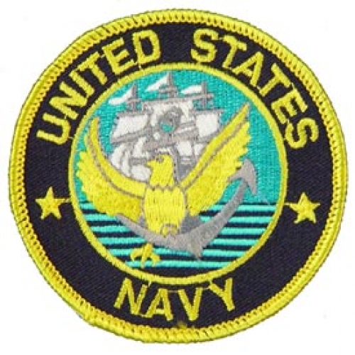USN LOGO SHIP AND ANCHOR PATCH  