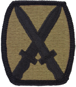 OCP Unit Patch: 10th Mountain Division  - With Fastener