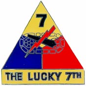 7TH ARMORED DIVISION PIN  