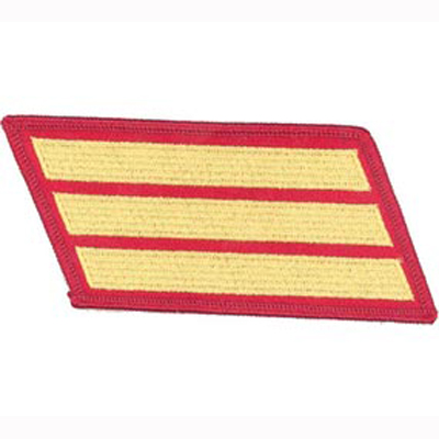Female -  Service Stripes - 3 Strips - Gold/Red  