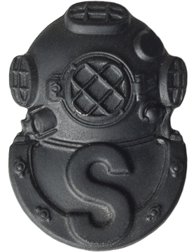 Army Badge: Salvage Diver - Black Metal 