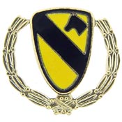 1ST CAVALRY WREATH PIN  