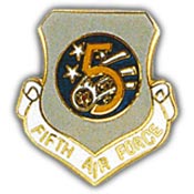 5TH AIR FORCE PIN 1"  