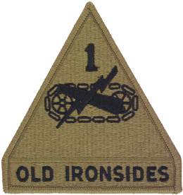 OCP Unit Patch: 1st Armored Division - With Fastener